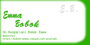 emma bobok business card